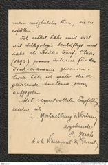 Nachlass Franz Steindachner, Brief von Erwin Zach an Franz Steindachner (24.08.1908), Inv.Nr. 604.01, Seite 4